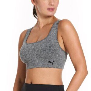NEW Puma Black Gray Women's L 2 Pack Seamless Square Neck Sports Bra